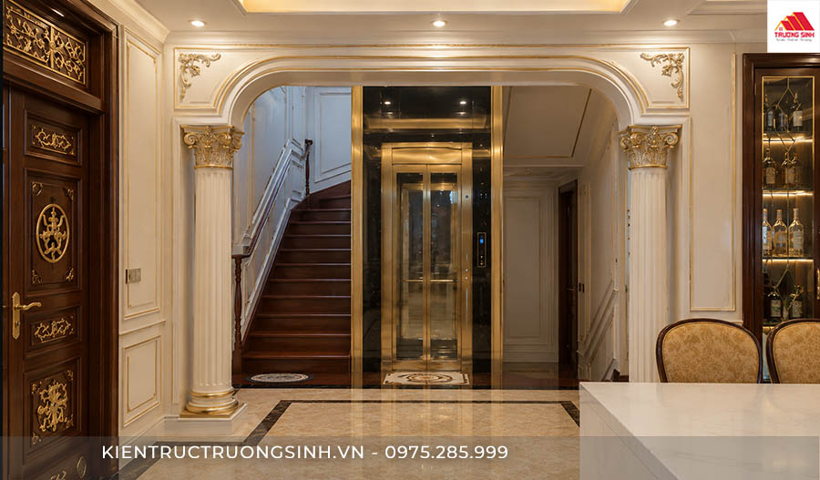 Mẫu thang máy gia đình sang trọng